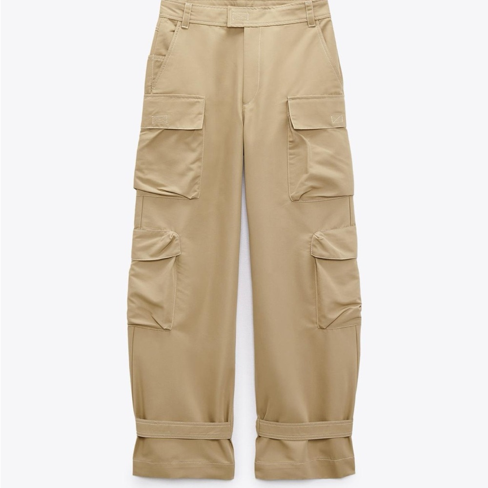 Zara Women's Tan Cargo Pants